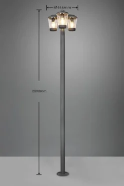 Lampa ogrodowa Cavado 220 cm antracytowa