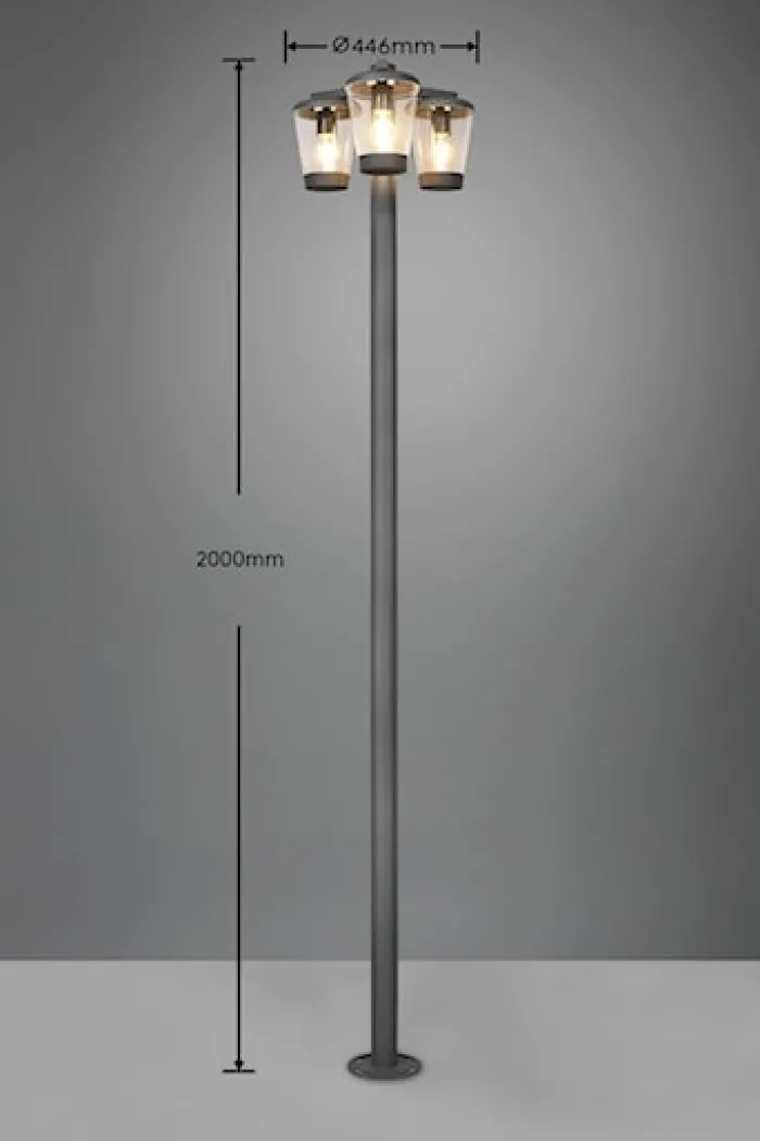 Lampa ogrodowa Cavado 220 cm antracytowa
