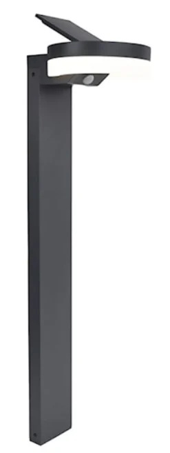 Lampa ogrodowa Runda LED solarna biało-szara
