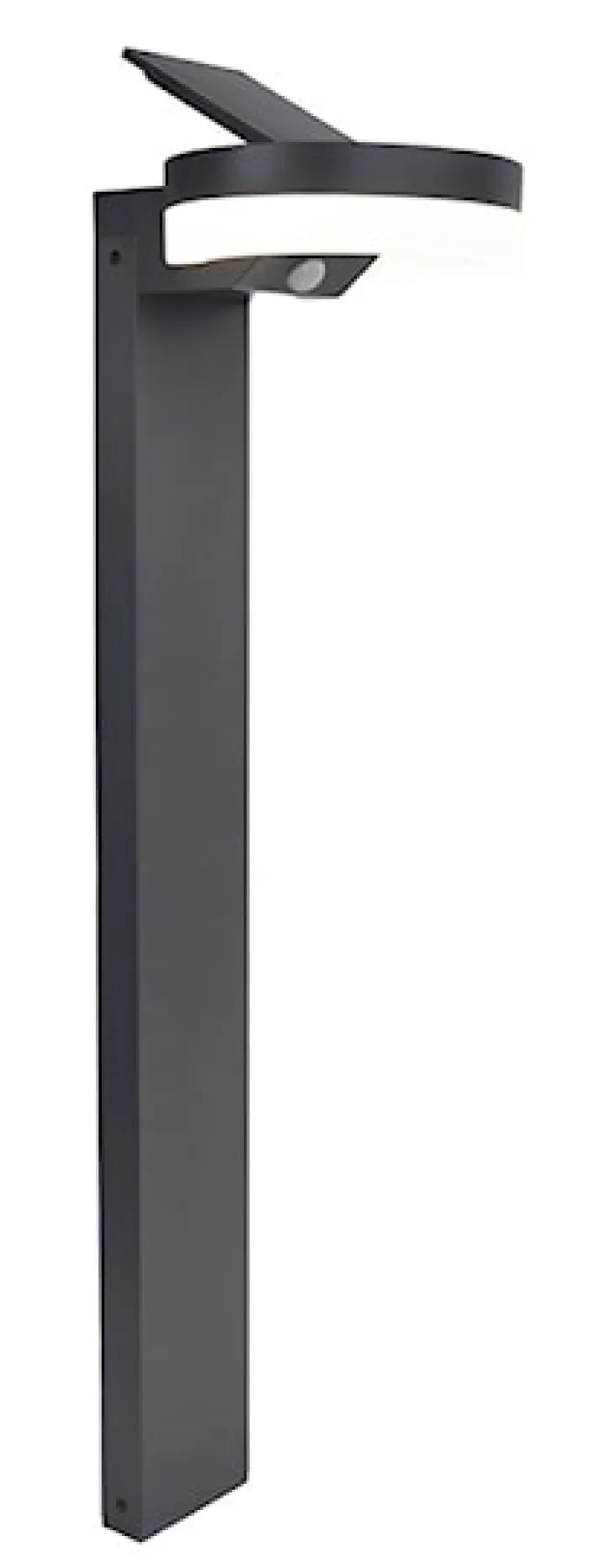Lampa ogrodowa Runda LED solarna biało-szara