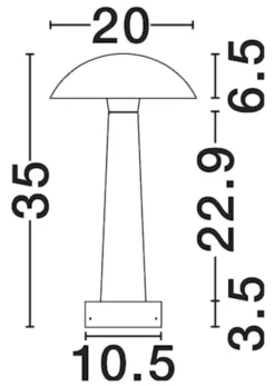 Lampa ogrodowa Visax LED biała