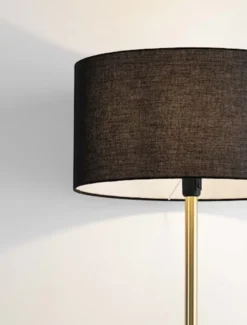 Lampa podłogowa Daugene czarno-złota