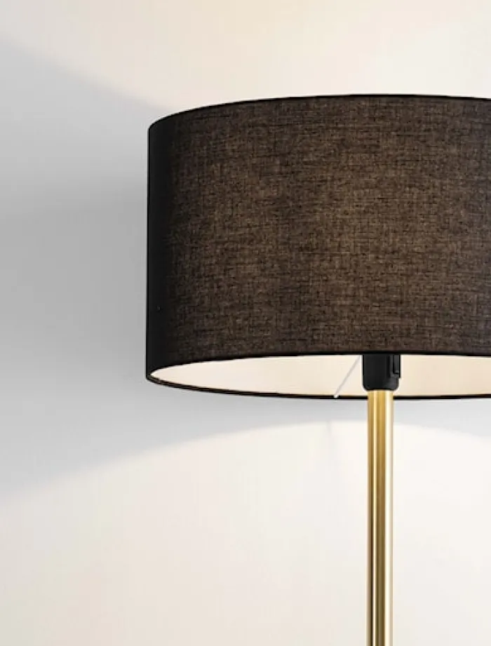 Lampa podłogowa Daugene czarno-złota