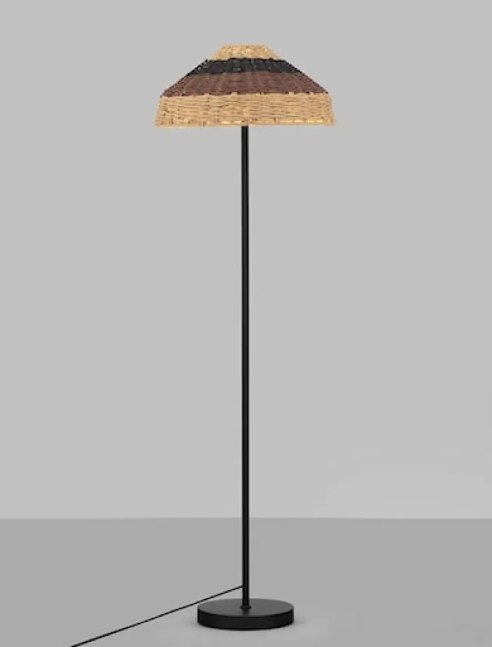 Lampa podłogowa Digilly czarno-brązowa