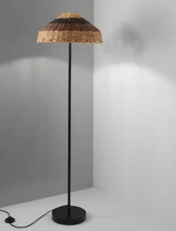 Lampa podłogowa Digilly czarno-brązowa