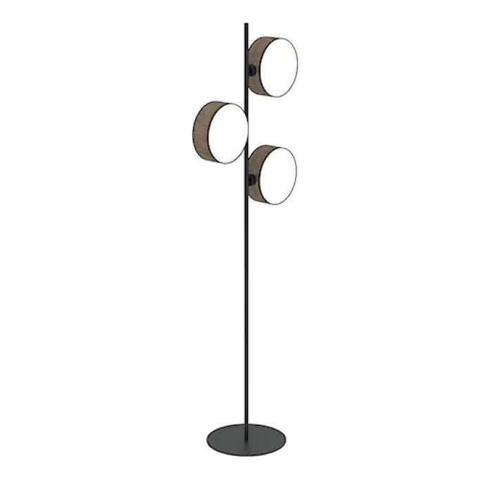 Lampa podłogowa Drumz czarno-brązowa