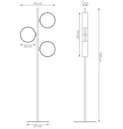 Lampa podłogowa Drumz czarno-brązowa