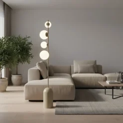 Lampa podłogowa Etno x4 mokka