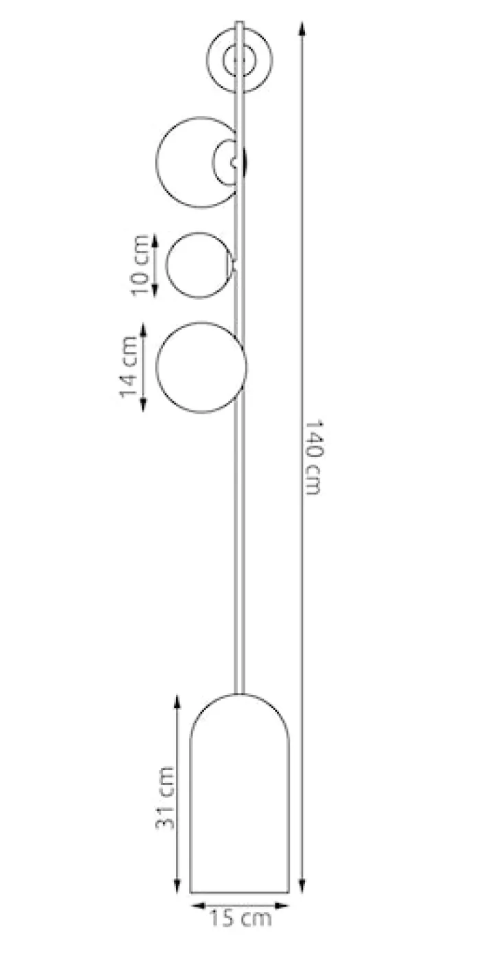 Lampa podłogowa Etno x4 mokka
