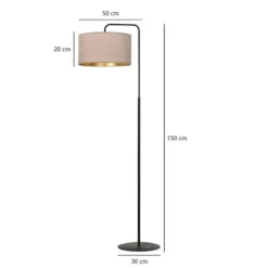 Lampa podłogowa Hellid 150 cm różowa