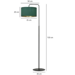 Lampa podłogowa Hellid 150 cm zielona