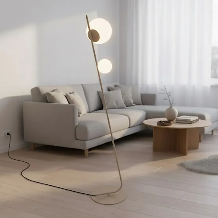 Lampa podłogowa Tatu x2 mokka