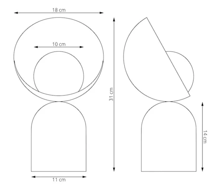 Lampa stołowa Boto ciepły szary