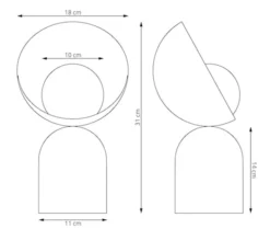 Lampa stołowa Boto mokka
