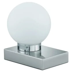 Lampa stołowa Davi biało-srebrna