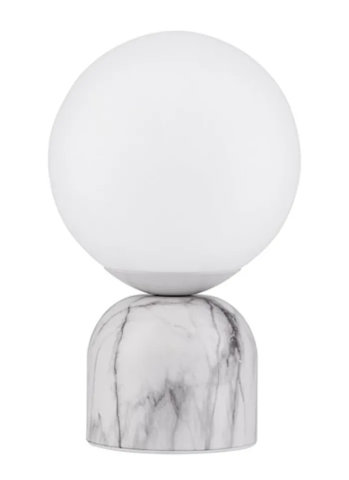 Lampa stołowa Eviall biała marmurowa