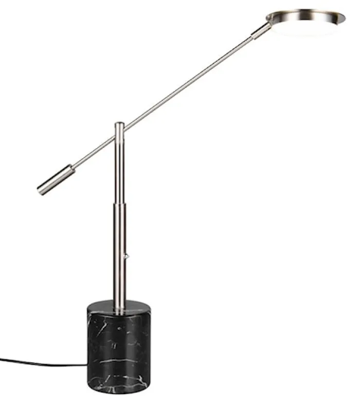 Lampa stołowa Fiore LED czarno-srebrna