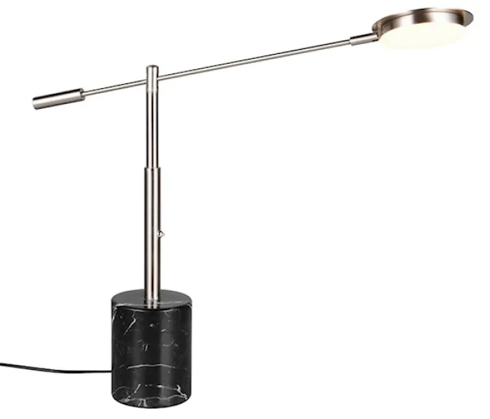 Lampa stołowa Fiore LED czarno-srebrna