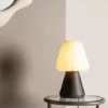 Lampa stołowa Fjallen 33 cm biała/orzech