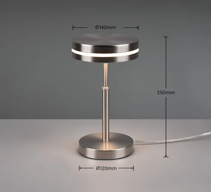 Lampa stołowa Franklin LED srebrna