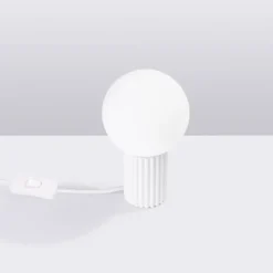 Lampa stołowa Halo biała
