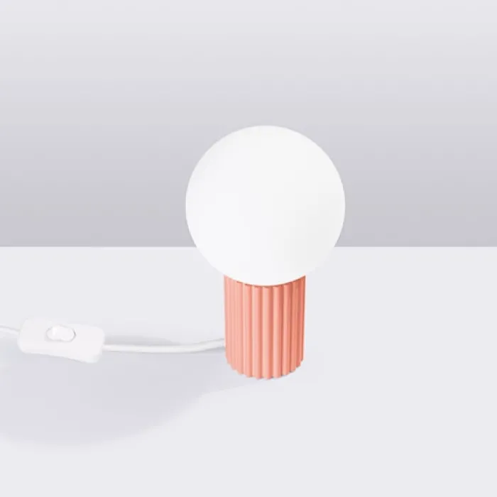 Lampa stołowa Halo brzoskwiniowa
