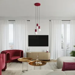Lampa stołowa Halo burgund