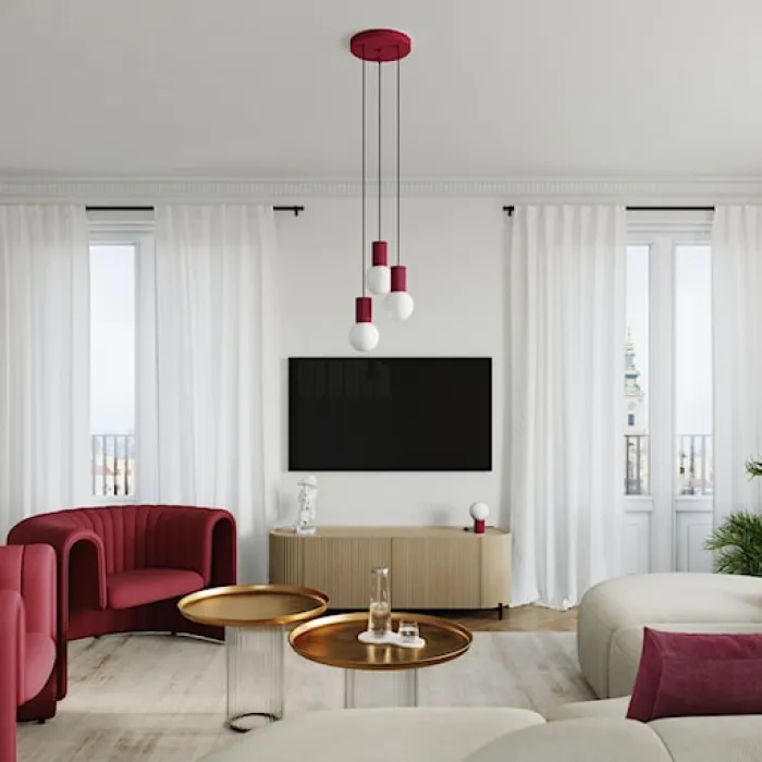 Lampa stołowa Halo burgund