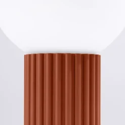 Lampa stołowa Halo ochra czerwona