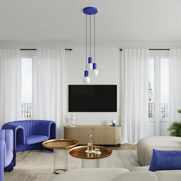 Lampa stołowa Halo ultramaryna