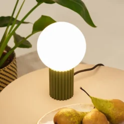 Lampa stołowa Halo zielona oliwka