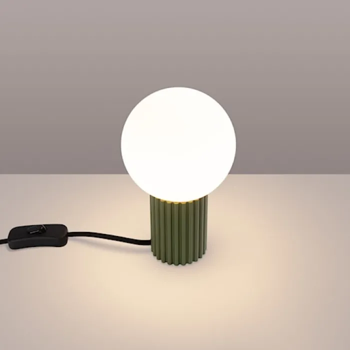 Lampa stołowa Halo zielona oliwka