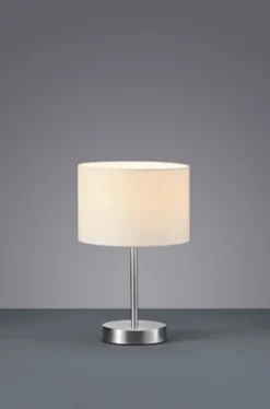 Lampa stołowa Hotel 32 cm biało-srebrna
