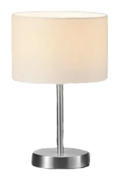 Lampa stołowa Hotel 32 cm biało-srebrna