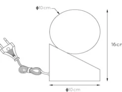 Lampa stołowa Len jasnobrązowa podstawa