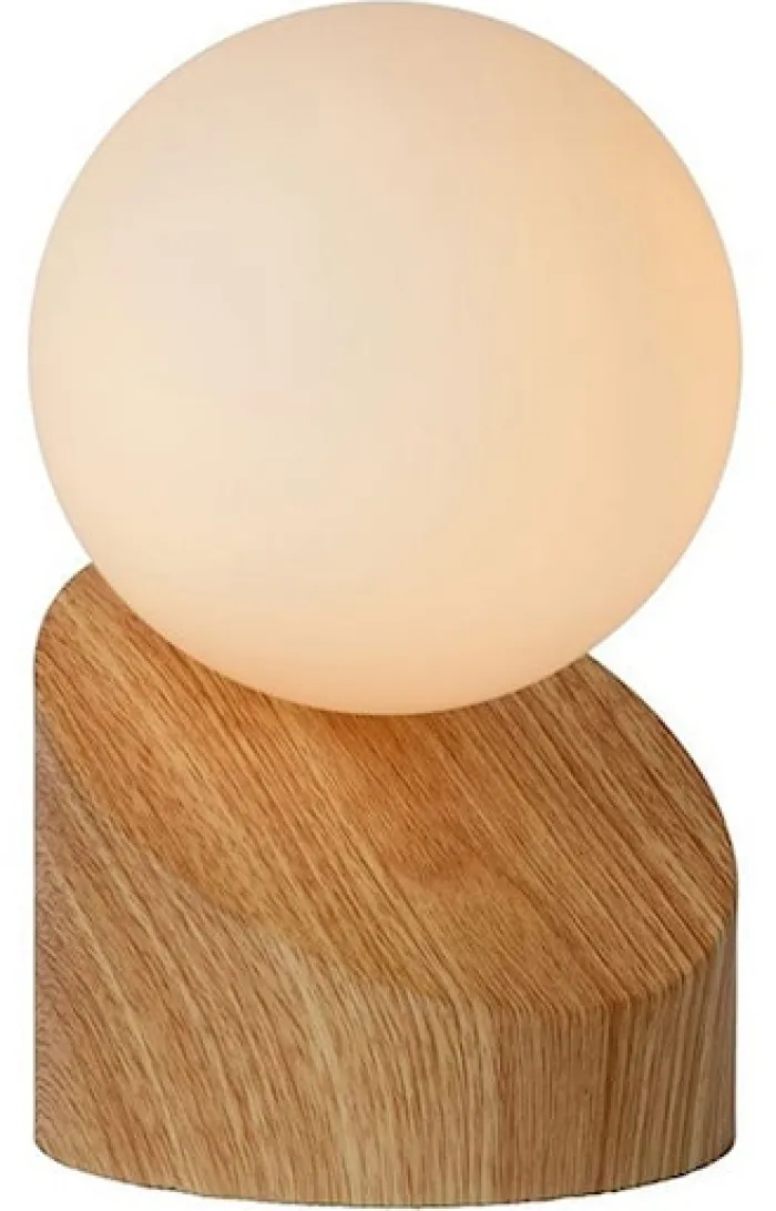 Lampa stołowa Len jasnobrązowa podstawa