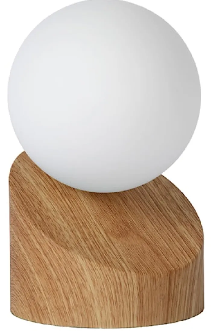 Lampa stołowa Len jasnobrązowa podstawa