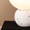 Lampa stołowa Metz 29 cm biała lastryko