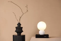 Lampa stołowa Metz 29 cm biała lastryko