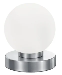 Lampa stołowa Prinz biało-srebrna
