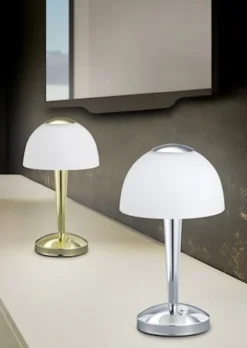 Lampa stołowa Ventura LED biało-srebrna