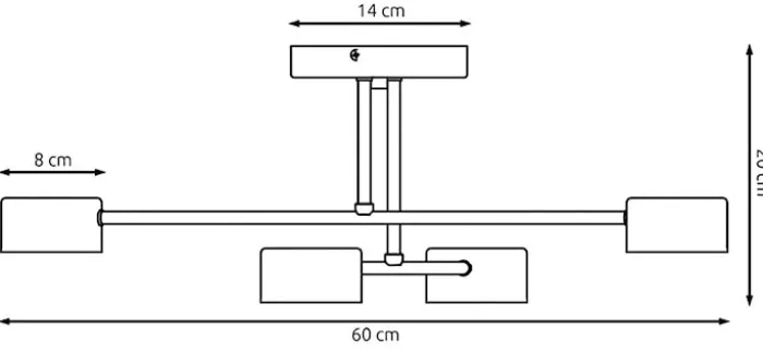 Lampa sufitowa Hallo biała x4