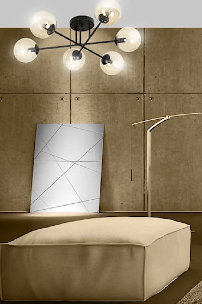 Lampa sufitowa Minturno miodowa x6