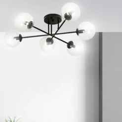 Lampa sufitowa Minturno transparentna x6