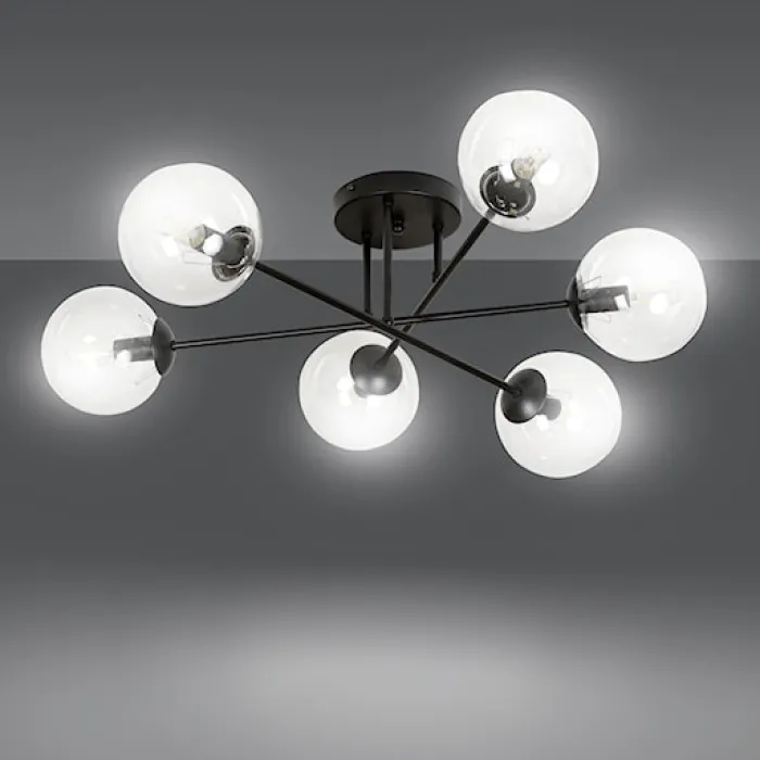 Lampa sufitowa Minturno transparentna x6