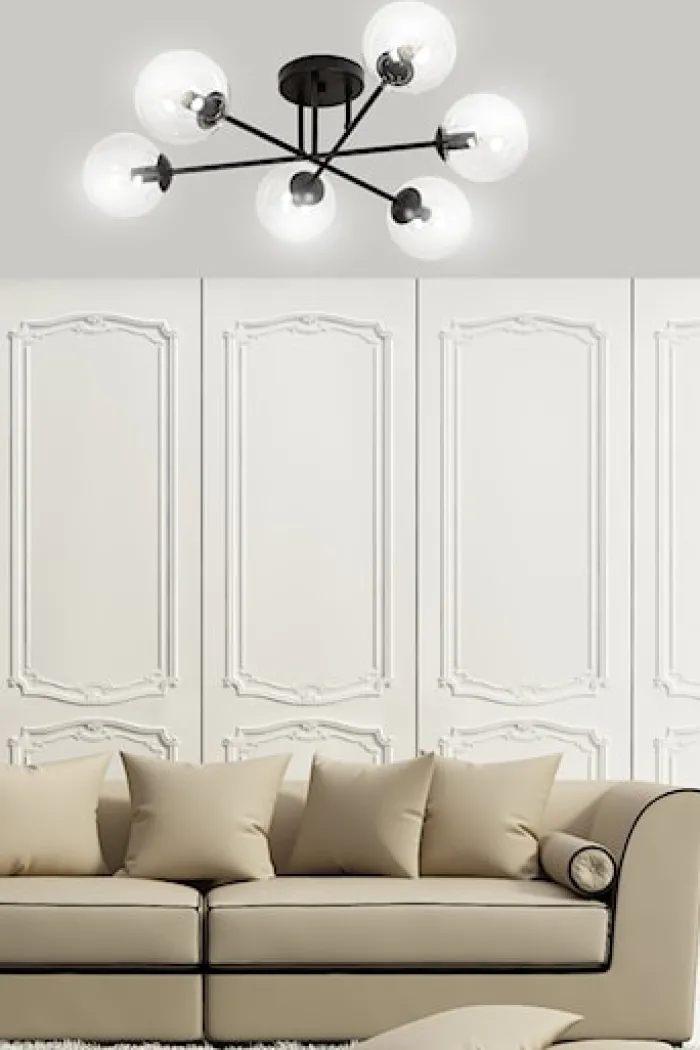 Lampa sufitowa Minturno transparentna x6