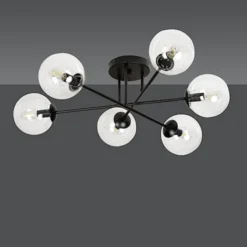 Lampa sufitowa Minturno transparentna x6