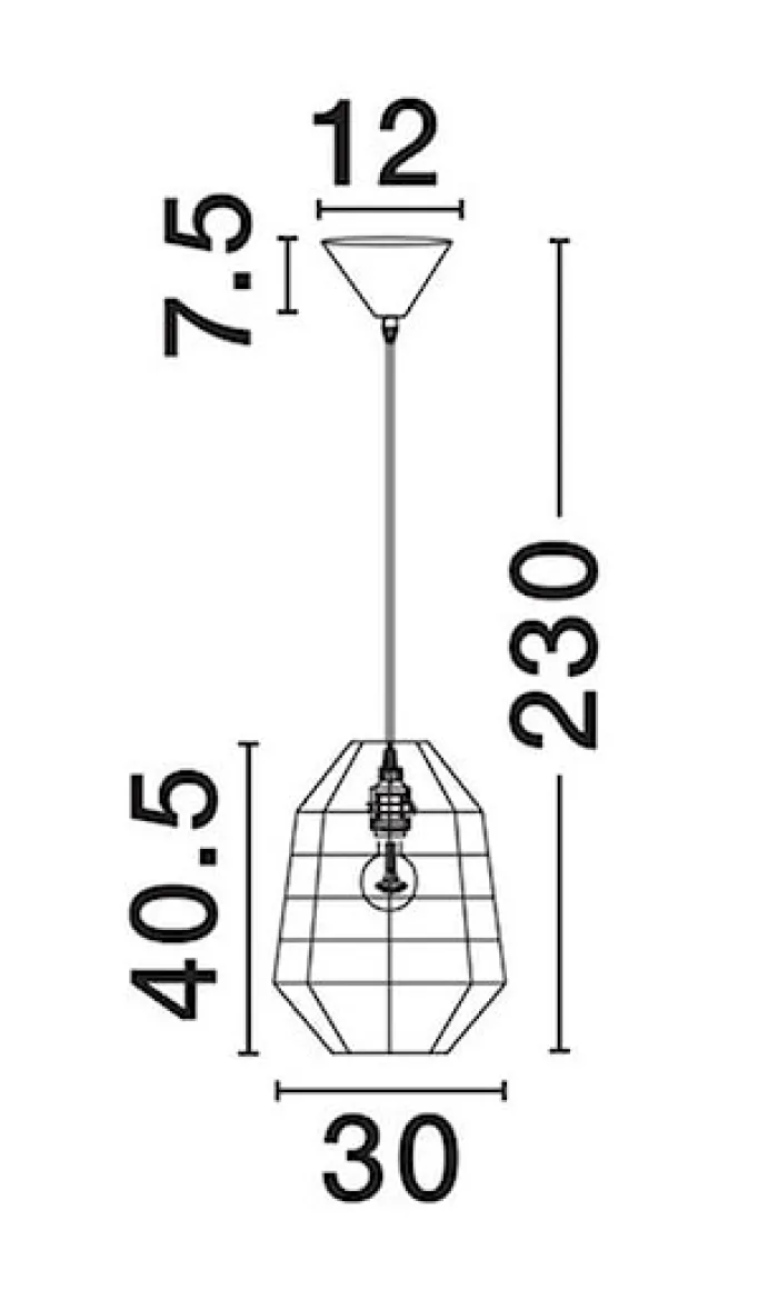 Lampa wiszaca Suffess niebiesko-brązowa