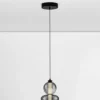 Lampa wisząca Acerney LED czarno-szara