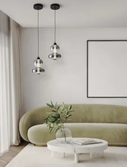 Lampa wisząca Acerney LED czarno-szara